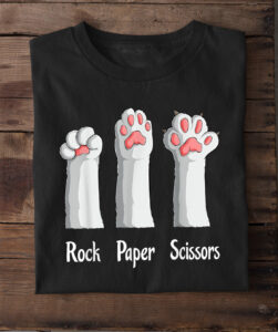 CAT Tee - ROCK PAPER SCISSORS!